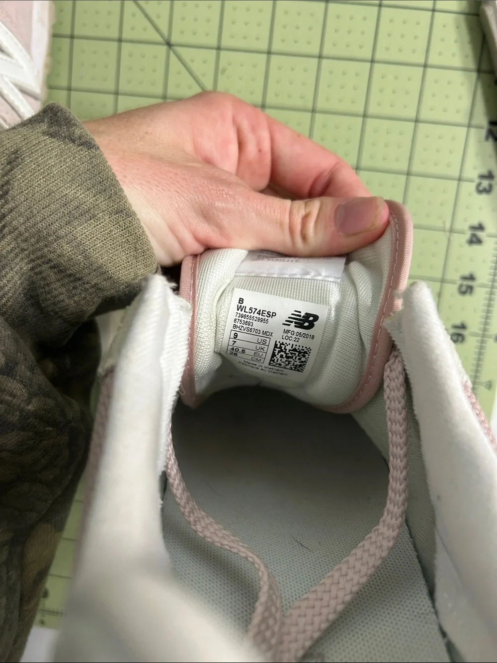 New Balance Women’s Pale Pink Lace-Up Sneakers